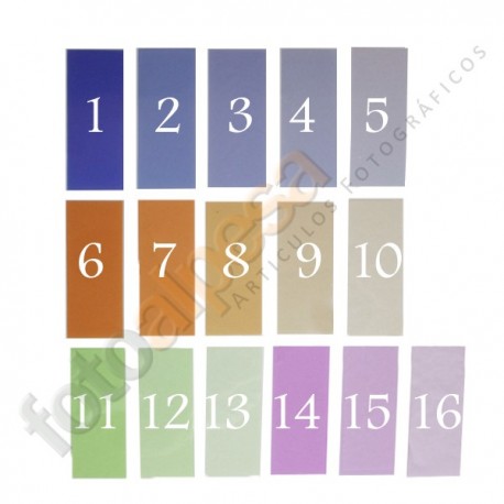 16 Geles Rosco correctores de luz "Color correction kit"