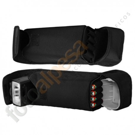 Funda para flash+difusor+4 AA