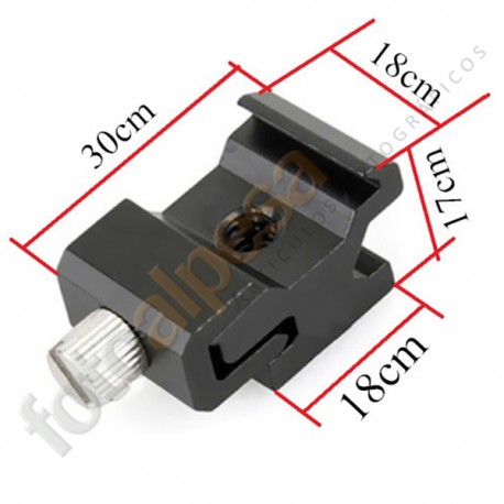 Zapata ajustable con rosca de ¼”